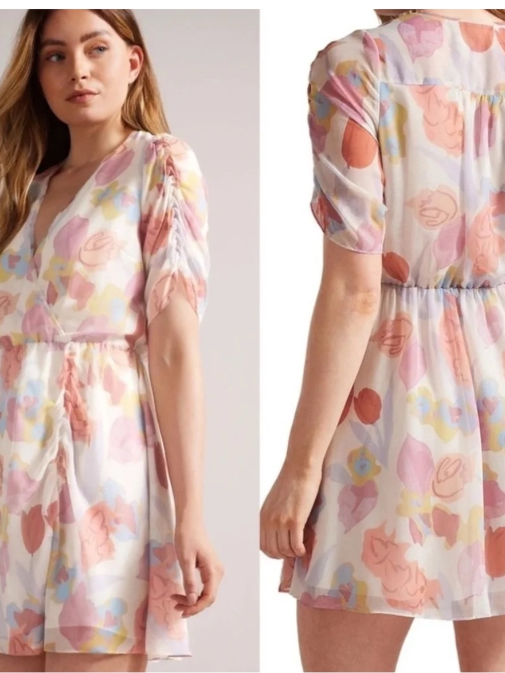 Ted Baker Juleah Ruched Sleeve Mini Dress